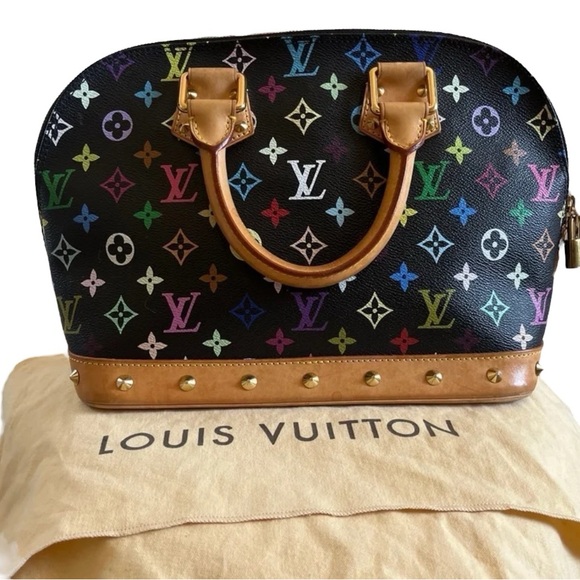 ❌ Louis Vuitton MURAKAMI Multicolor Alma. COA, dust bag, lock/key included. - Picture 2 of 8
